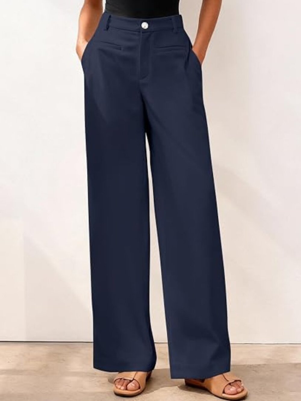 BTFBM Navy Blue High Waisted Wide Leg Pants XL